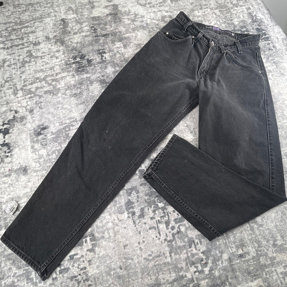 Vtg Levi Silver Tab Men 30x32 Baggy Jeans Dark Wash Black 90s Denim Pants Grunge